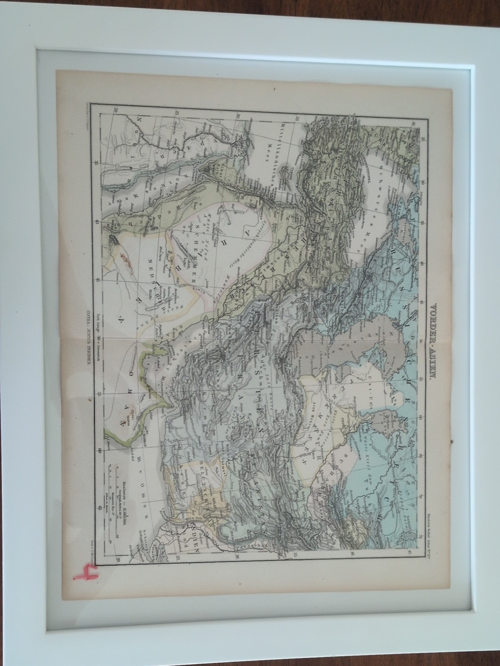 Vintage Framed Map